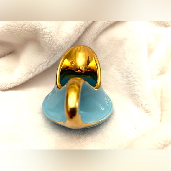 22KG ⏬Pearl ChinaCo Ceramic AQUA SKY MCM Creamer/Hand Painted/USA Vanity Decor - Picture 3 of 4